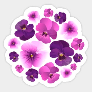 Pansy pattern Sticker